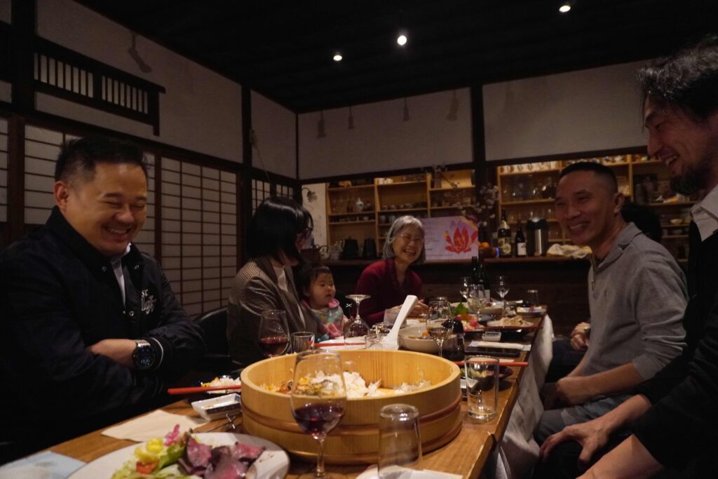 HAPI winners enjoying a group dinner together